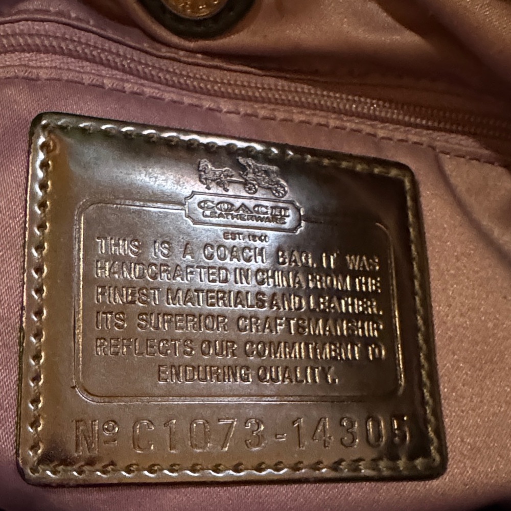 Coach Madison Maggie black sateen signature hobo bag - Picture 15 of 15